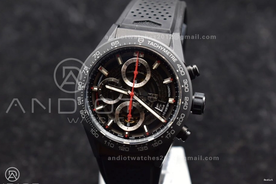 XF Ceramic Cal. 45mm Carrera Full 01 A Elegant 535 Blk HEUER 0714
